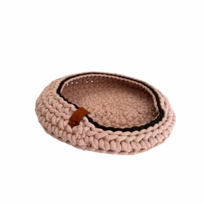 Panier au crochet pour animaux de compagnie en coton recyclé