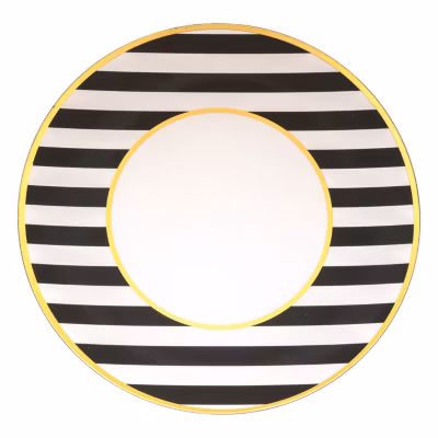 Lot de 12 assiettes de présentation RAYURES