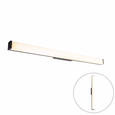 Applique murale moderne noire pour salle de bain 92 cm IP44 – Cascada