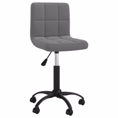 Prolenta Premium –  Chaise pivotante à manger Gris foncé Velours