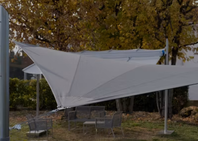 Voile de jardin Rectangulaire 4x6m Imperméable Graphite Solaria Maanta