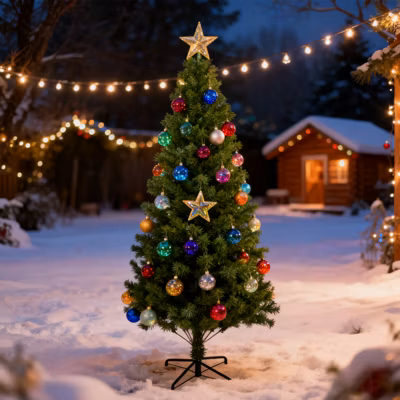 ZMH Arbre De Noël Artificiel Avec Support 210 Cm Vert