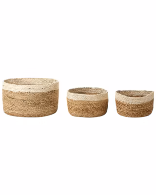 Lot de 3 paniers TAJORI Jute Naturel