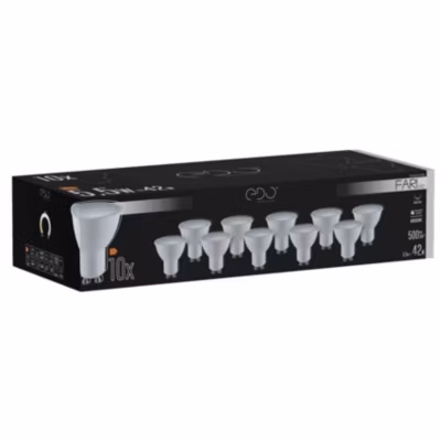 Ampoule LED GU10 5,5W 4000K blanc neutre (NW) 500 lm angle 120 FARI EDO
