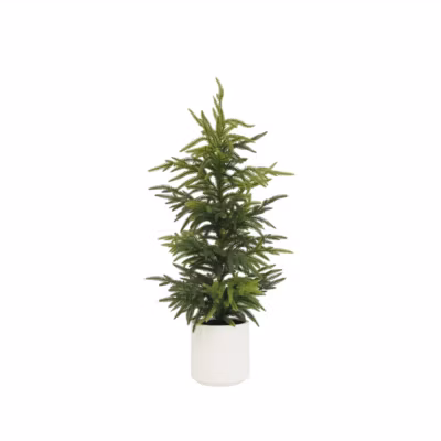 Sapin de Noël artificiel pot blanc 80cm