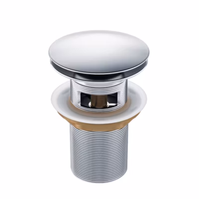 Balneo Bonde clic-clac avec trop-plein, pour lavabo, finition chrome, laiton