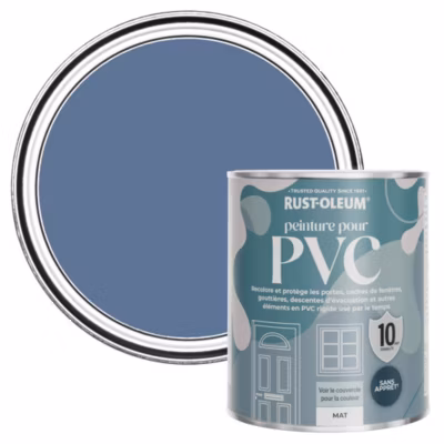 Peinture Bleue pour Portes et Fenêtres en PVC, Finition Mate – RUST-OLEUM – Rivière bleue 750ml