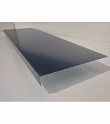 Bande de rive Gris Anthracite, RAL 7016 Sat, épaisseur 1 mm, 1 pli retour 3 cm , Largeur  20 cm , Longueur 140 cm