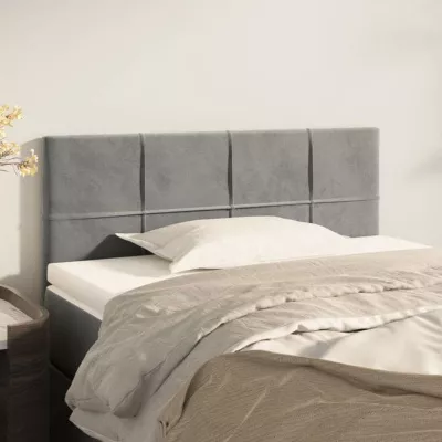 vidaXL Tête de Lit Meuble de Chambre à Coucher Accessoire de Lit Simple Tête de Cadre de Lit Intérieur Gris Clair 90x5x78/88 34602