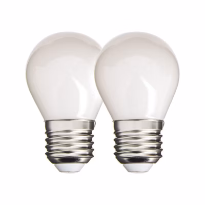 Lot de 2 ampoules Filament LED P45 Opaque, culot E27, 470 Lumens, équivalence 40W, 4000 Kelvins, Blanc neutre