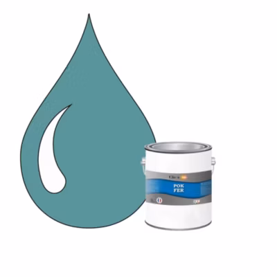 Peinture fer antirouille – Laque extérieure Semi-Brillante POK FER – 1L – RAL 5024 – Bleu Pastel