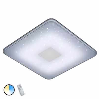 Plafonnier LED 21,5W SMD effet ciel étoilé, 2400 lm, 3000-5500K, dimmable avec télécommande – Trio – Samurai