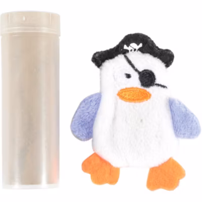 Pirate blanc, taille 7 par 6 cm, avec catnip, Jouet chat