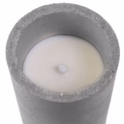 Bougie ronde LED effet ciment grand format FACTORY