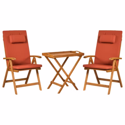 Ensemble bistrot JAVA PREMIUIM Acacia Rouge