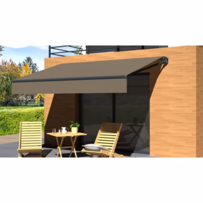 Store banne Loggia LITE – 3,5×2,5m Manuel (Gris Anthracite – Taupe)