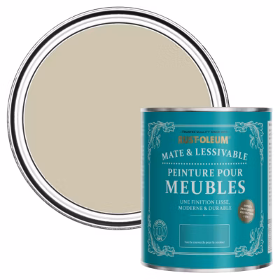 Peinture Verte pour Meubles Mate et Lessivable – RUST-OLEUM – Sauge Argentée 750ml