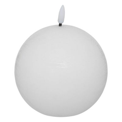 Bougie boule LED Molia D.10cm blanc – Atmosphera