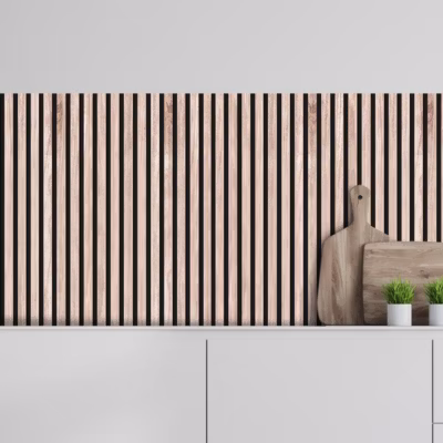 Crédence adhésive mur tasseau bois 40×300 cm