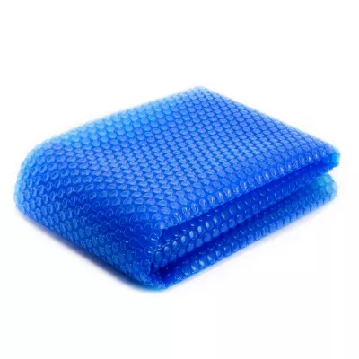 Bâche à bulles carrée 4,88m x 4,88m pour piscine – 180 Microns – Bleu – Linxor