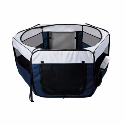 Trixie – Enclos lapins chiots – 130 cm diametre – 55 cm hauteur – polyester bleu gris