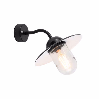 Applique murale extérieure noire IP44 – Munich