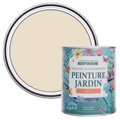 Peinture Beige pour Jardin et terrasse, Finition Satinée – RUST-OLEUM – Ecume 750ml