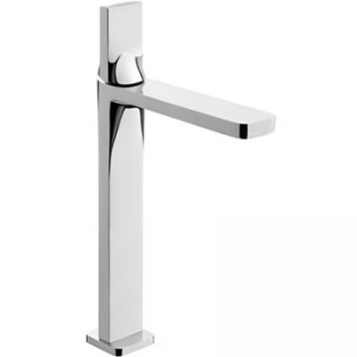 Mitigeur pour lavabo ou vasque corps haut pose sur plan design plat épuré contemporain SANINDUSA Line 42 couleur chrome