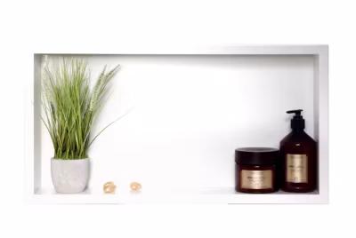 BALNEO – niche murale 60x30x7 cm blanche en acier inoxydable WALL-BOX – étagère de salle de bain