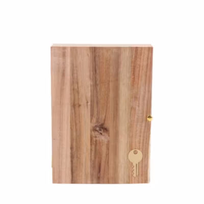 Boite à clés en bois avec porte 28x20cm