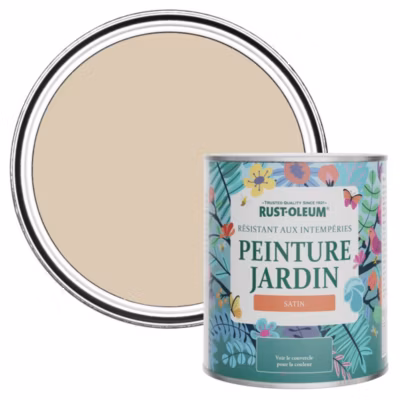 Peinture Beige pour Jardin et terrasse, Finition Satinée – RUST-OLEUM – Argile chaude 750ml