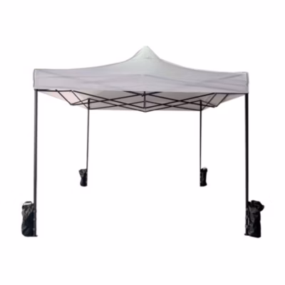Tonnelle Pliant Blanc 4 Poid Métal Polyester Jardin 3×3 m Rebecca Mobili