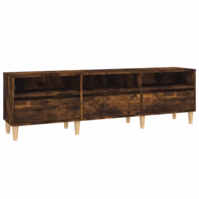 Prolenta Premium –  Meuble TV chêne fumé 150x30x44,5 cm bois d&rsquo;ingénierie