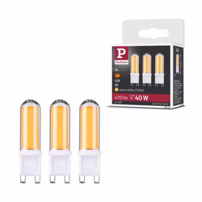 Standard 230 V Culot à ergots LED G9 Kit de 3 3x470lm 3×4,6W 2700K Clair