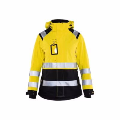 Veste Hardshell imperméable Femme Blaklader Haute visibilité Jaune / Noir S