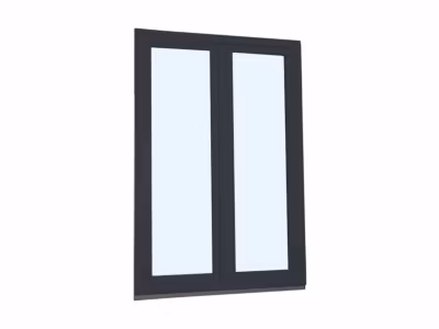 Porte fenêtre oscillo-battante double vantaux PVC anthracite et blanc L 1000mm x H 2150mm ouvrant droit