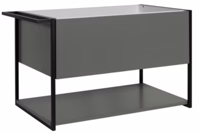 Meuble sous vasque suspendu LOV avec porte-serviettes vert et noir 80 cm