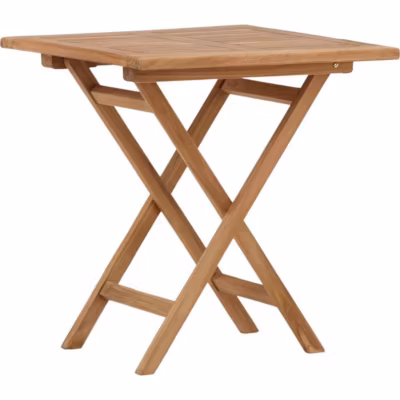 Table de jardin pliante en teck 70 x 70 cm Kenya