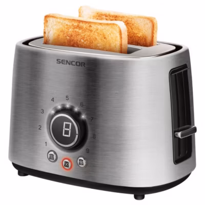 Grille Pain – Toaster Electrique  2 tranches Sencor STS 5050SS avec fonction de dégivrage – argentée