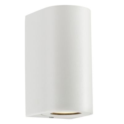 Applique murale CANTO Maxi 2 Aluminium Blanc, H.17.2 – IP44 – GU10 /Nordlux Extérieur