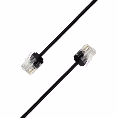Elfcam – Câble RJ45 Cat 6 Slim 5m (Noir) – 32AWG Ultra Fin, Réseau LAN/WAN, Haut Débit, Idéal PC, Box, Routeur
