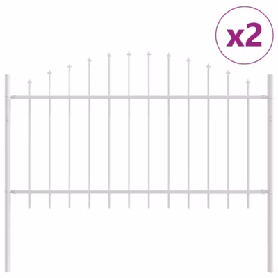 Clôture de jardin 2 pcs Blanc 170 x 140 cm vidaXL