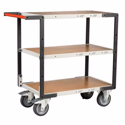 Servante d&rsquo;atelier silencieux – Produit à monter – 3 plateaux bois médium 850x495mm – Charge max 400kg – 884721244