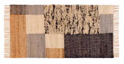 Tapis en jute, laine et coton 60×120 cm