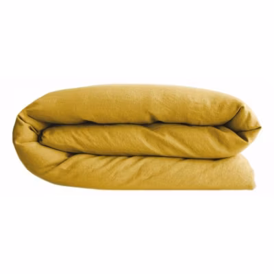Housse de couette Palace 100% coton teint lavé Vent du sud – Palace Curry – Housse de couette 200 x 200 cm