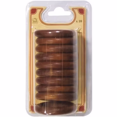 Anneau de rideau pour tringle D: 28 mm x10 – D: 56 mm – merisier