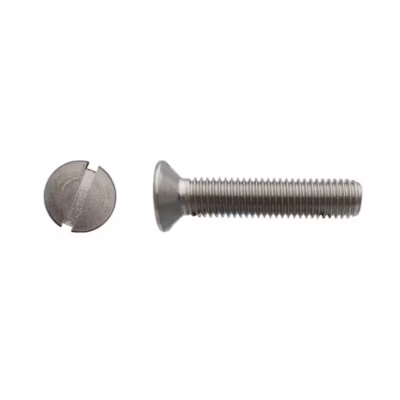 200 Vis Métaux Tête Fraisée Fendue 4 x 40 mm – DIN 963 – Inox A2 – D-Work