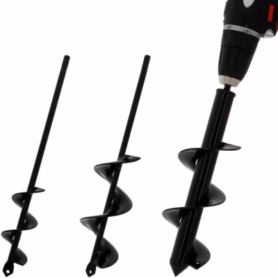 Lot de 3 forêts tarières 4, 6 et 8 cm pour perceuse et visseuse – Longueur 30 cm – GT MARKET