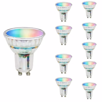 Ampoule LED Connectée Wifi GU10 4.5W RGBW (Pack de 10) – SILAMP