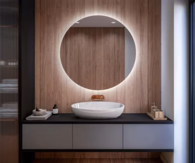 Miroir avec LED Illumination Salle de Bain (70x70cm) LED Lumineux Miroir avec Éclairage (TAO110) Blanc Froid 7000K